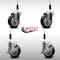Service Caster 4'' SS Black Poly Wheel Swivel 7/8'' Expanding Stem Caster Set 2 Brakes, 4PK SCC-SSEX20S414-PPUB-BLK-2-TLB-2-78 - alternate 5